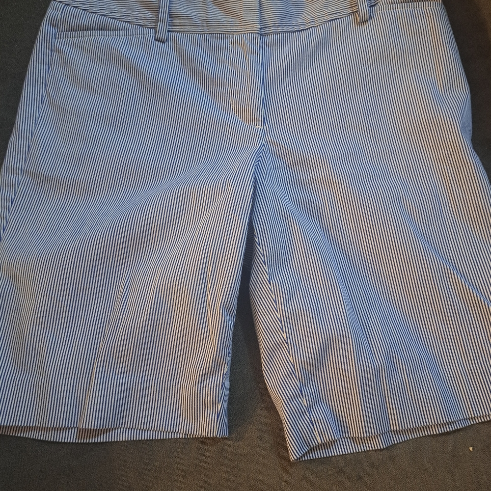 Blue and white stripped shorts